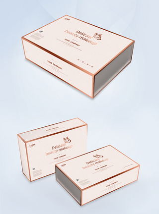 精品英文护肤品礼盒包装设计图片