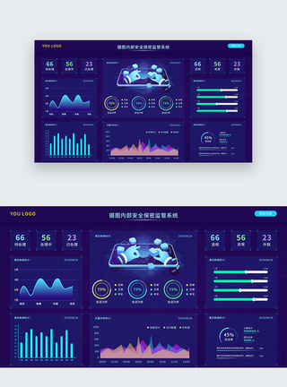 商务安全ui设计web界面可视化数据页面模板