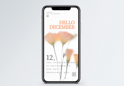 12月日签手机海报配图图片