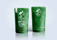 绿色茶叶包装袋设计图片