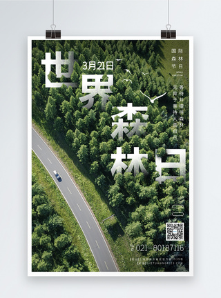 3月21日世界森林节节日宣传海报模板