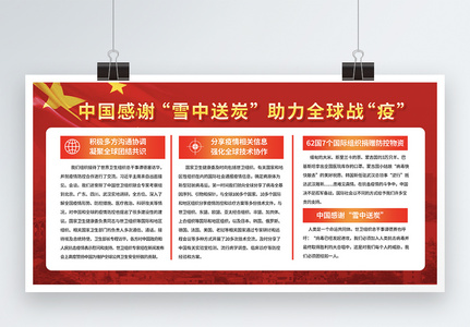 中国感谢雪中送炭 助力全球战“疫”展板详情图片