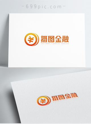 机构理财橙色金融理财logo设计模板