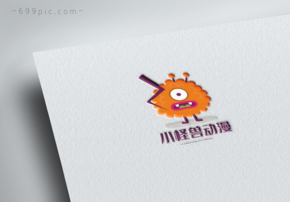 小怪兽动漫logo设计模板