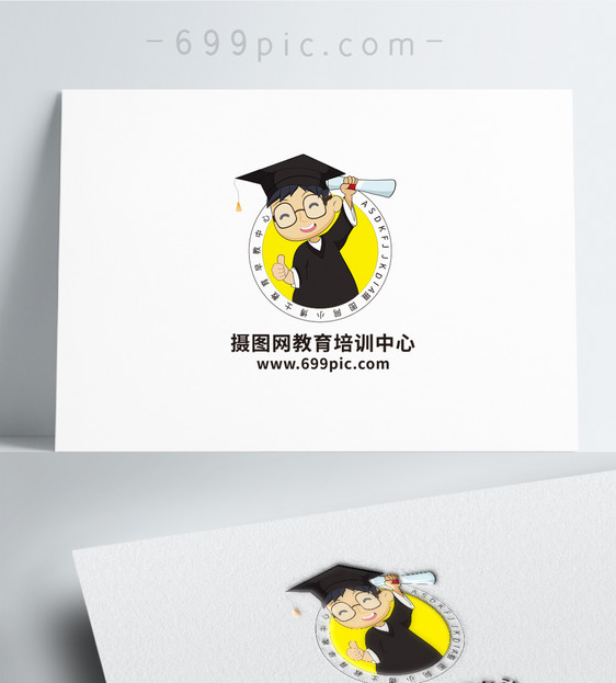 卡通小博士教育LOGO图片