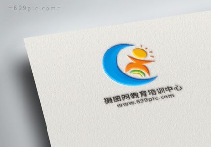 卡通教育培训LOGO模板高清图片