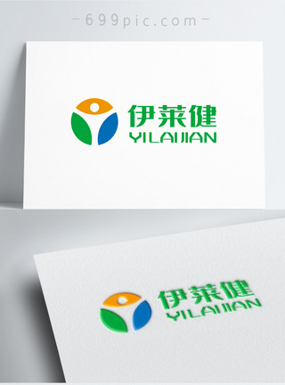 三色象形保健品医疗行业logo图片