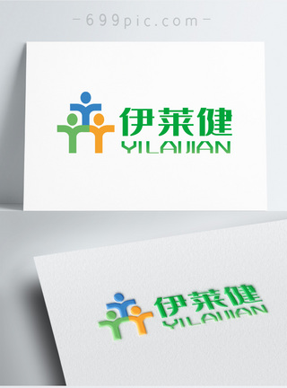创意绿色象形保健品医疗logo设计图片
