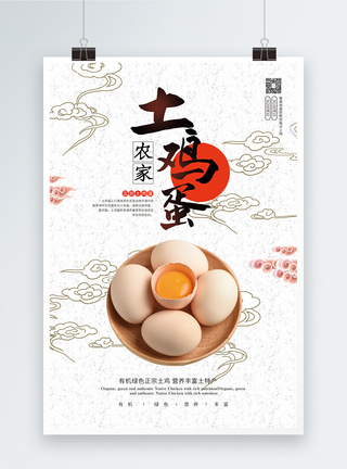 土鸡蛋优选产品促销海报模板