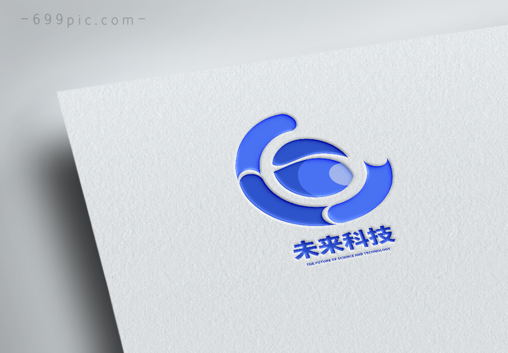 蓝色未来科技logo设计图片素材