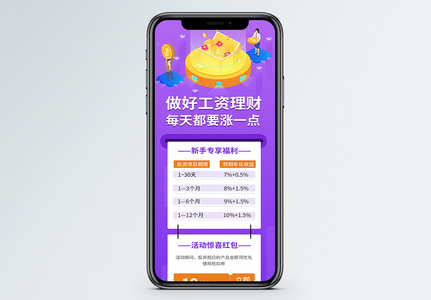 互联网金融投资理财H5营销长图高清图片