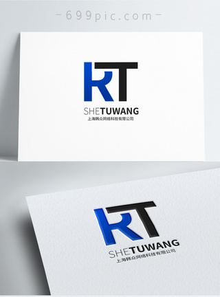 美妆logo英文字母RTlogo设计模板