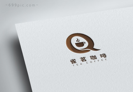 简约雀名咖啡logo设计图片