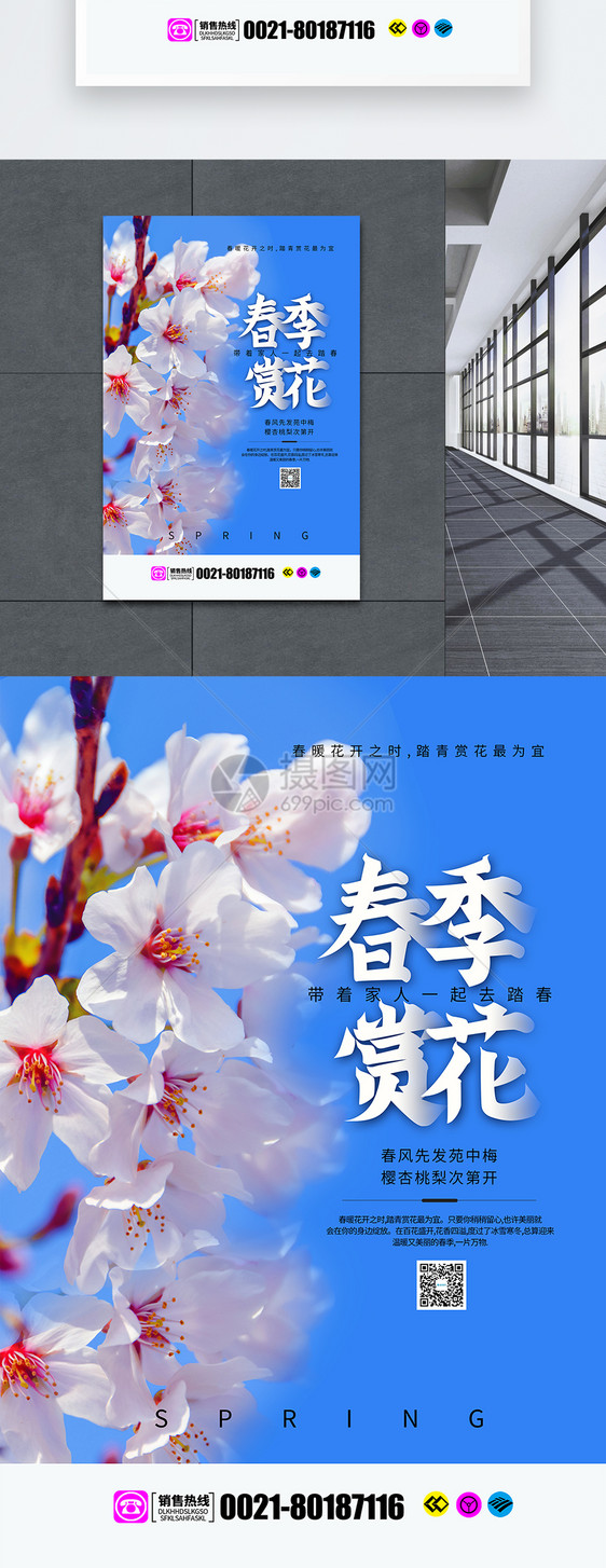 春季赏花海报图片