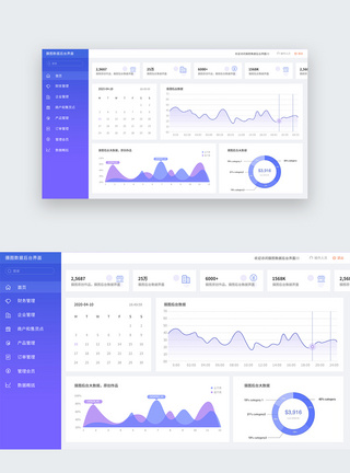 ui设计后台数据可视化web界面图片