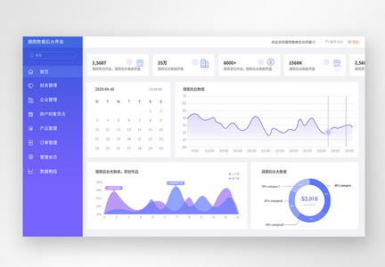 ui设计后台数据可视化web界面图片