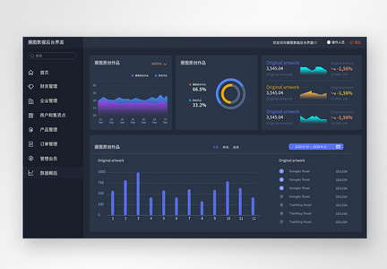 ui设计后台数据可视化web界面图片