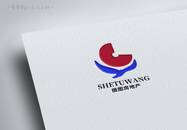 几何形状房地产高楼logo设计图片