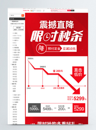 价格详情淘宝促销价格曲线详情页模板