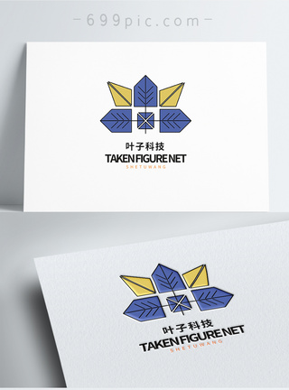 简约图形拼接logo设计图片