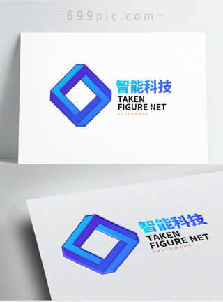 简约几何图形logo设计图片