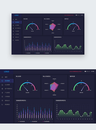 ui设计后台数据可视化web界面图片