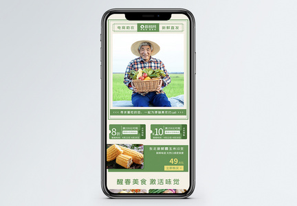 生鲜零售助农扶贫H5营销长图图片
