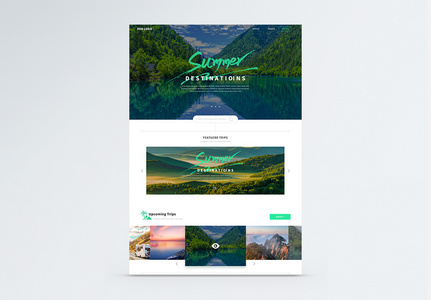 ui设计旅游商务官网web首页图片