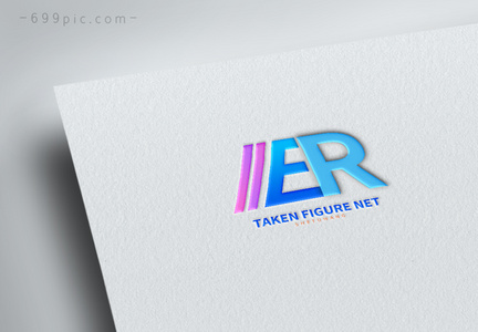 科技风渐变ER科技logo设计图片