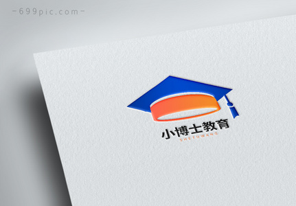 博士帽教育logo设计高清图片