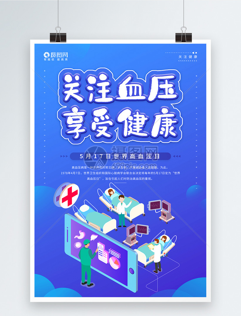 世界高血压日宣传海报