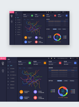 ui设计后台数据可视化web界面图片