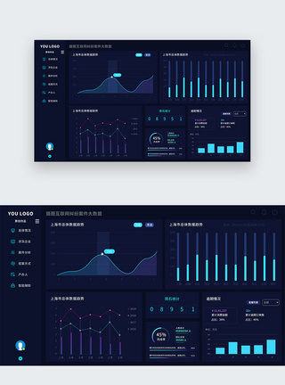 ui设计后台数据可视化web界面图片