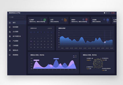 ui设计后台数据可视化web界面图片