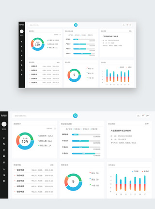 UI设计B端产品数据可视化数据界面图片