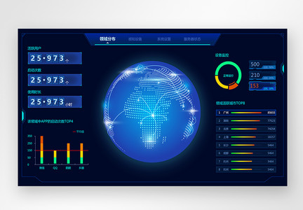 ui设计后台数据可视化web界面图片