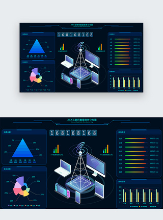 ui设计后台数据可视化web界面图片