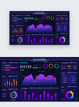 UI设计后台数据可视化web界面图片