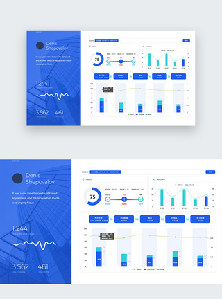 UI设计后台数据可视化web界面图片