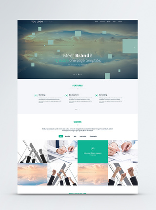 ui设计简约商务官网web首页首页界面高清图片素材