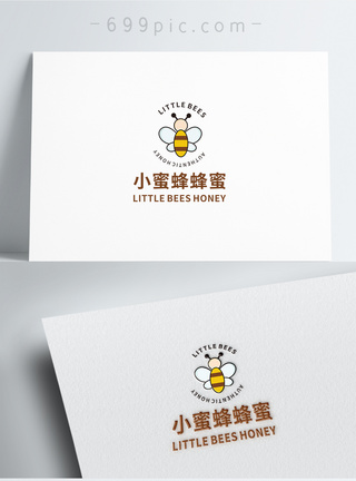 小蜜蜂蜂蜜标志设计蜜蜂LOGO蜂蜜图片