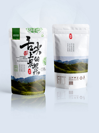 茶包装绿色简约茶叶包装袋设计模板