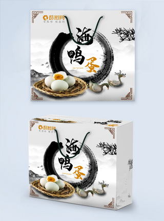 家乡美食中国风海鸭蛋包装模板