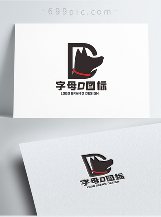 宠物店图标字母宠物LOGO设计模板