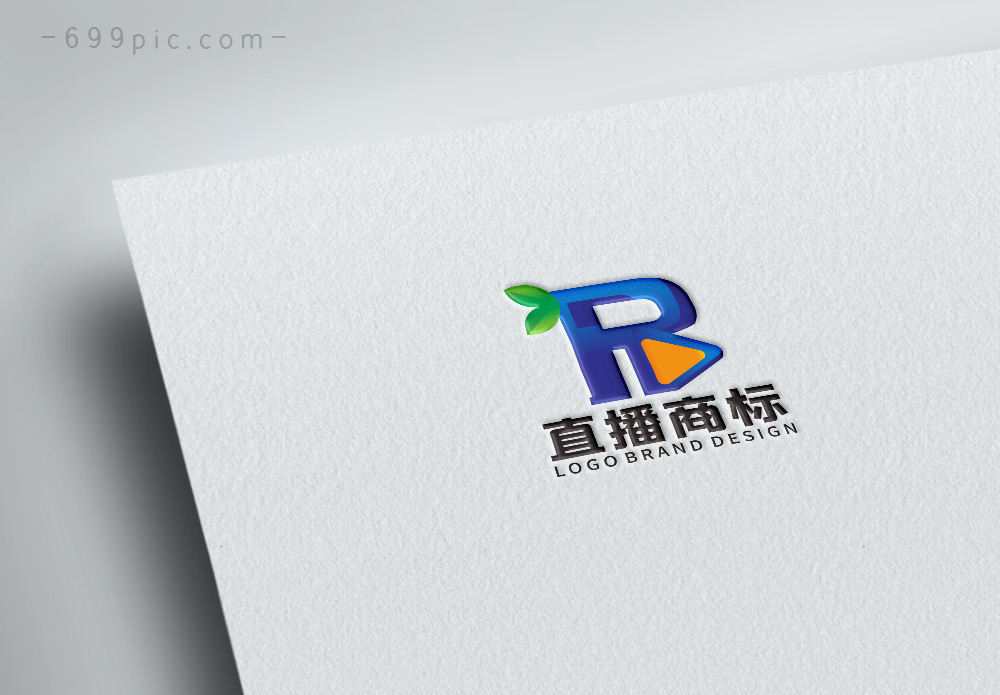 字母播放器LOGO设计图片素材