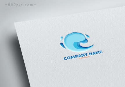 简约海浪logo设计高清图片