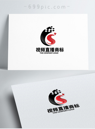 旅游图标直播播放器LOGO设计模板