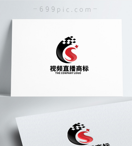 直播播放器LOGO设计图片