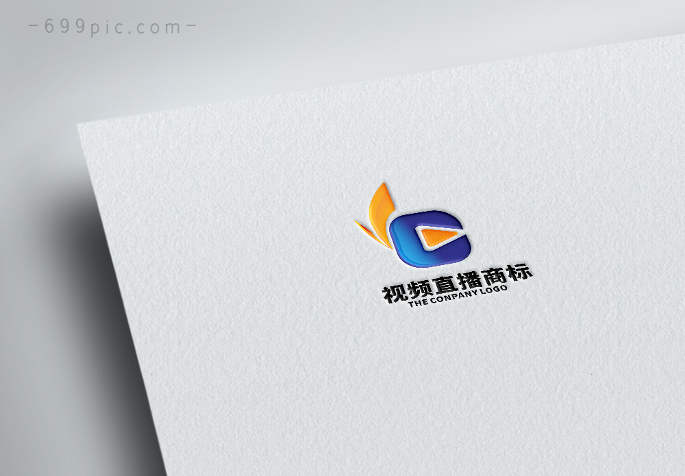 直播播放器LOGO设计图片素材