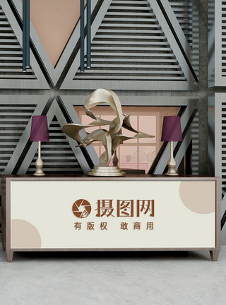 美容环境展示时尚酒店前台样机场景模板